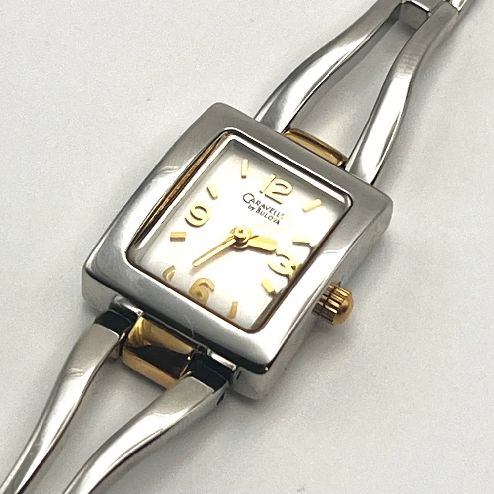 Caravelle by Bulova Womens Watch Two-Tone 6.75" New Battery - Picture 8 of 13